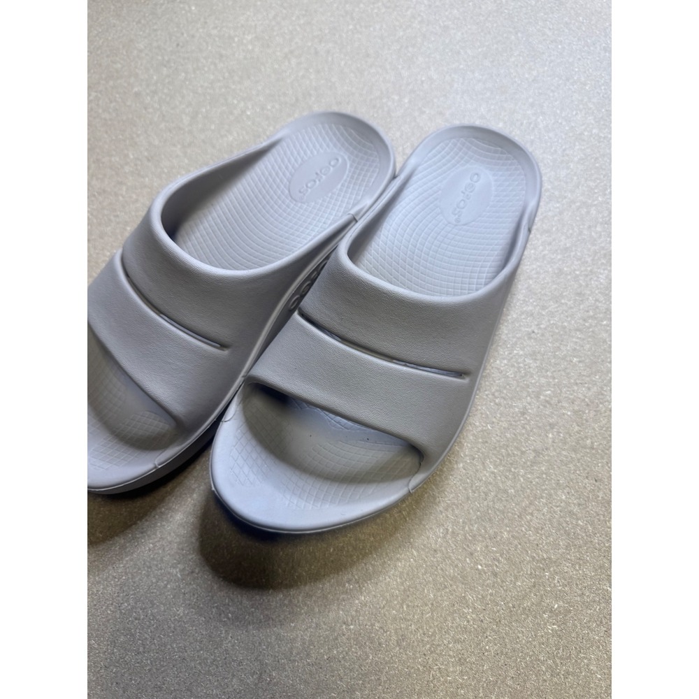 Oofos OOahh Recovery Slides Slate Gray Women 10 Men 8 Comfort‎ Sandals 1100 - Picture 2 of 7